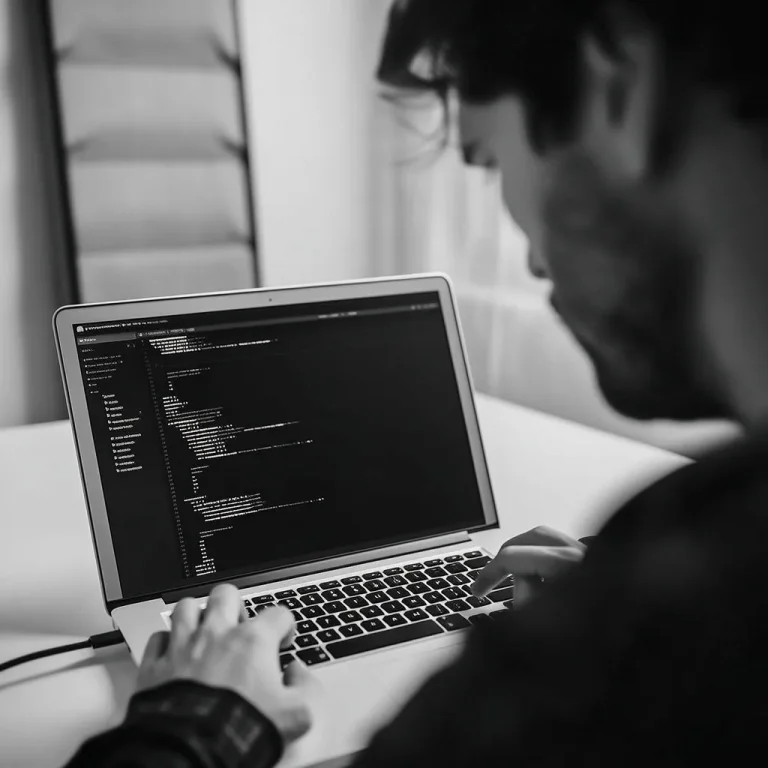 on page SEO a man is editing the page code
